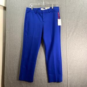 ELLE Women's Pants Size 6 Blue Skinny Ankle Mid Rise
